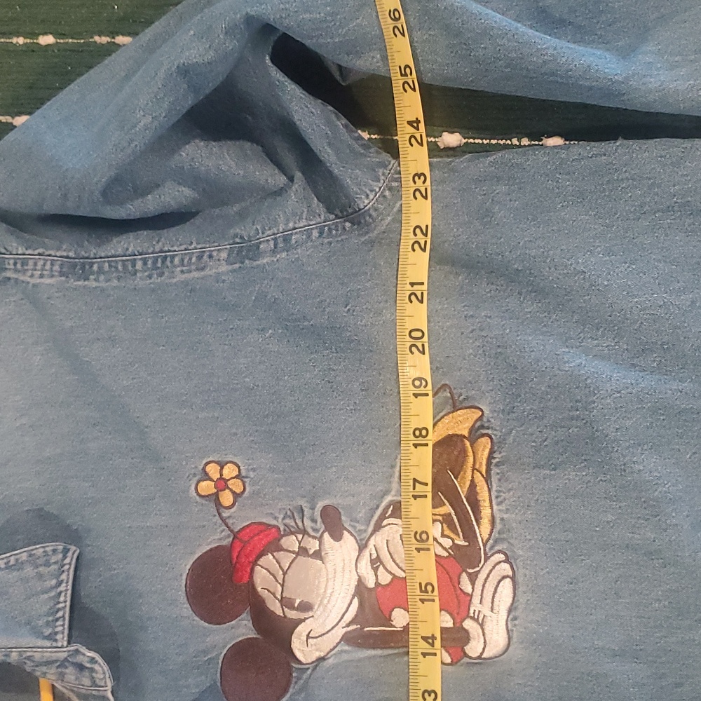 Denim Woman Shirt with Cartoon Disney Characters XL  #410 - Picture 5 of 7